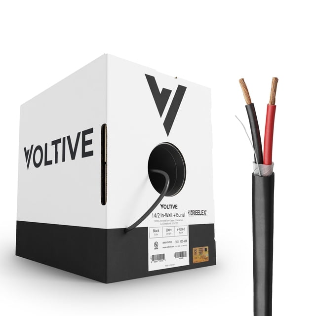Cable a granel Speaker Wire Voltive de 14 AWG/calibre 2 conductores, 152 m