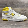 thumbnail image 1 of New Balance Mens Size 11.5 Honeycomb White Yellow 650R High-Top Sneakers Shoes, 1 of 6