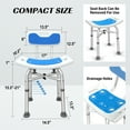 Shower Stool with Back Heavy Duty Shower Chair for Inside Shower 500lb