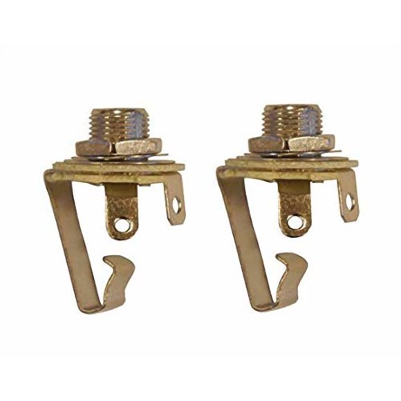 (2) Pack of 1/4" 6.3mm 1/4 Inch Instrument Guitar Audio Phone Phono Jacks Mono Open Circuit