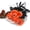 #1 Rose Bouquet Orange, variant on Gothic Artificial Rose Bouquet With Eyeball Decor, Multicolor Dark Latex Floral Arrangement, Spooky Halloween Table Decor & Gothic Wedding Bouquet For Creepy Party & Dark Academia Setup, Red 1Pc