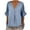 Light Blue, variant on HUJlwoi Button down Shirts for Women Cotton Linen V-Neck Half Sleeve Casual Tops Loose Fit Solid Color Tees Summer Vacation Clothes