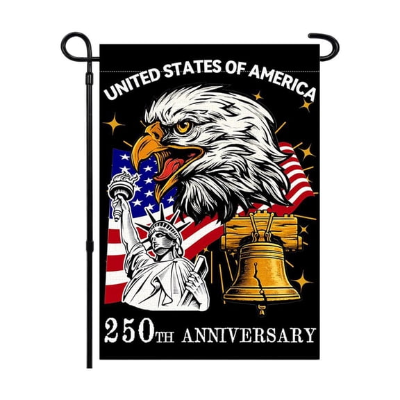 USA 250th Anniversary Garden Flag 1776-2026 Double Sided Patriotic Outdoor Flag 12x18 Inch