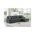 thumbnail image 3 of Leo Dark Gray Woven 5 Seater Sofa and Ottoman, 3 of 10