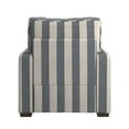 thumbnail image 5 of Weston Home Svolvar Modern Fabric Upholstered Square Arm Chair, Blue/White Strip Pattern Fabric, 5 of 7