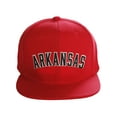 thumbnail image 2 of Original Snapback Custom American Cities State Letters Ajustable Flat Visor Cap (Arkansas Red, White Black), 2 of 4
