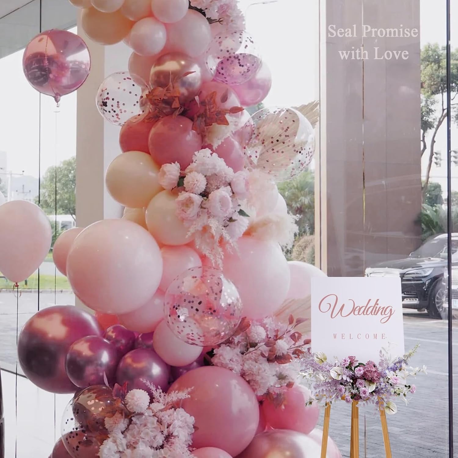 Burculy Dusty Pink Balloon Arch Kit, 166Pcs Pastel Nude Light Pink Metallic Balloons Garland for Wedding Bridal Baby Shower Princess Girl Women Birthday Party Decorations Visit the MEBAY Store