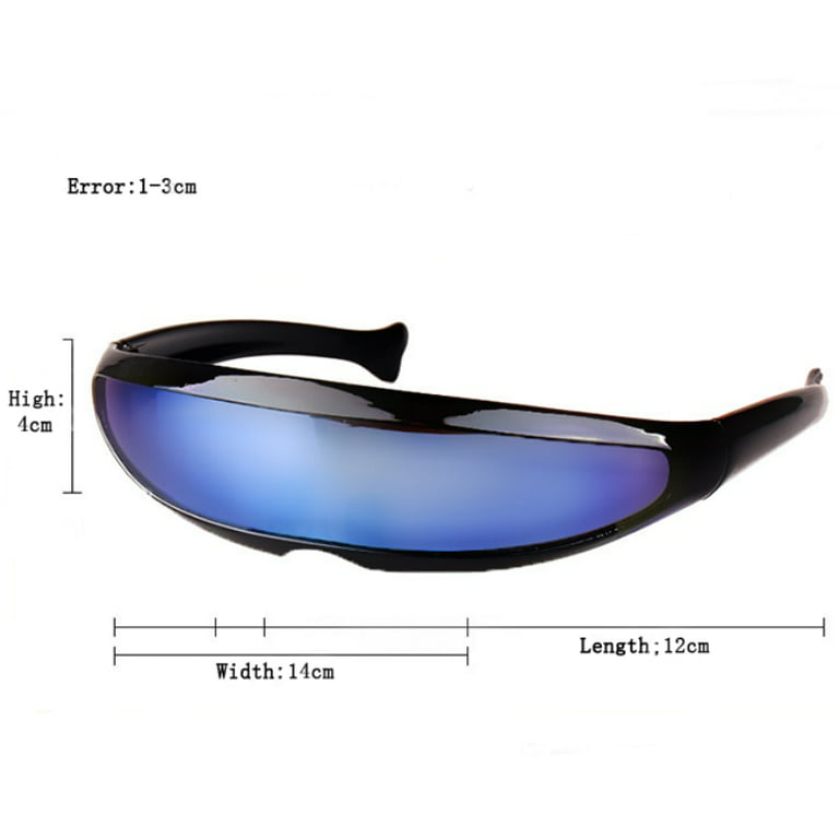  Trendy Rimless Futuristic Wrap Around Sunglasses Women Men,UV400  Cyberpunk Visor Sunglasses Shades Fashion Mirror Eyeglasses (black/blue) :  Clothing, Shoes & Jewelry