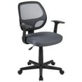 thumbnail image 3 of BizChair Mid-Back Gray Mesh Swivel Ergonomic Task Office Chair with Arms, BIFMA Certified, 3 of 16