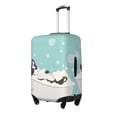 thumbnail image 2 of Kdxio French Bulldog Taking a Bath Pattern Luggage Cover for Travel,Elastic and Durable,Fits 18-32 Inch,Anti-Scratch Suitcase Protector, 2 of 9
