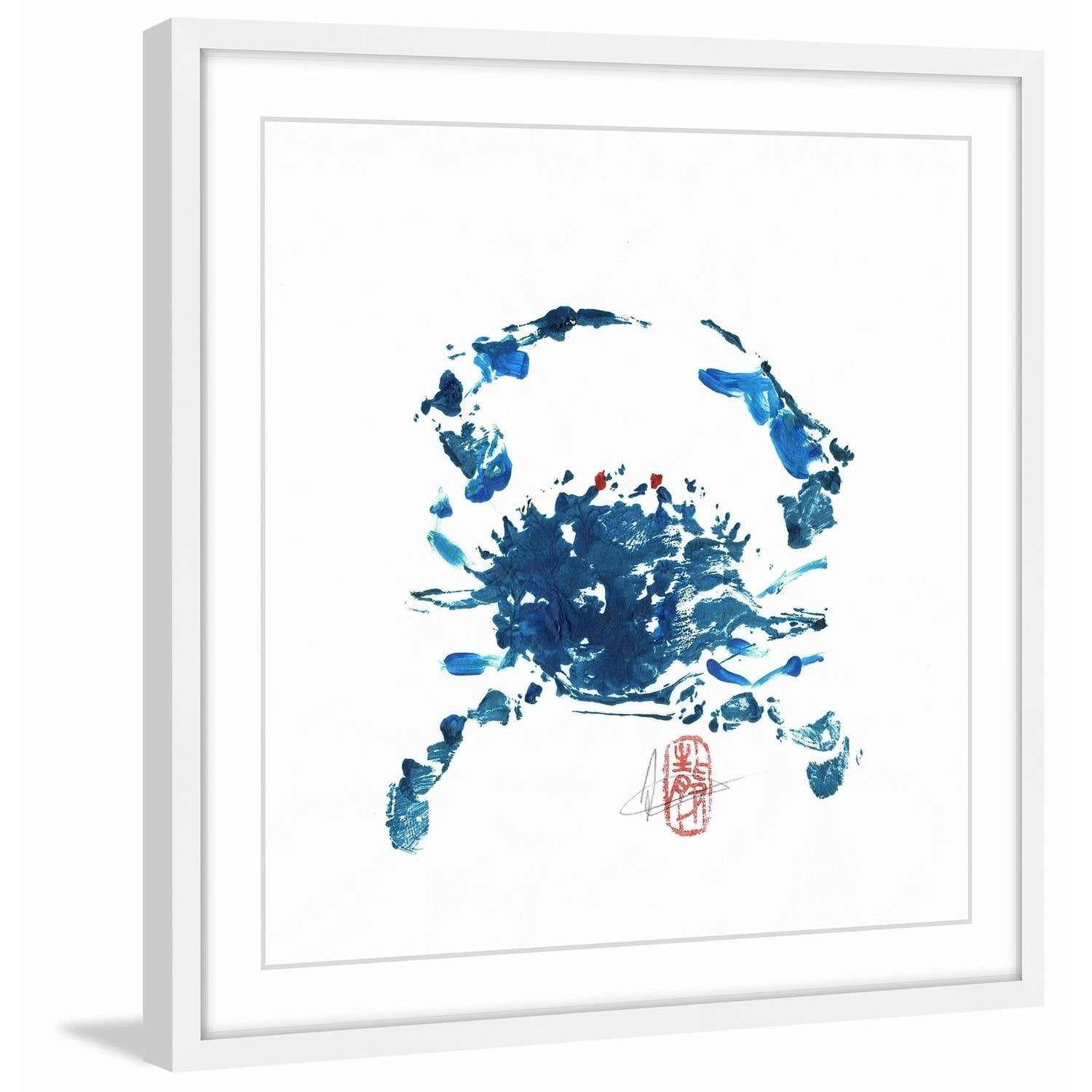 "Blue Crab" Framed Painting Print