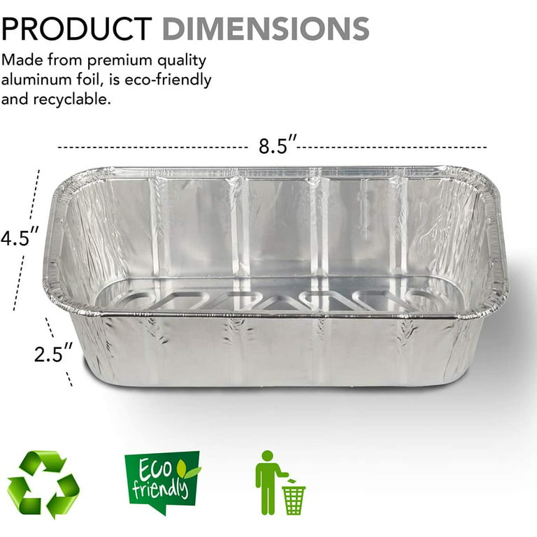 50 Pc Aluminum Foil Lasagna Pan Disposable Loaf Bread Container Baking —  AllTopBargains