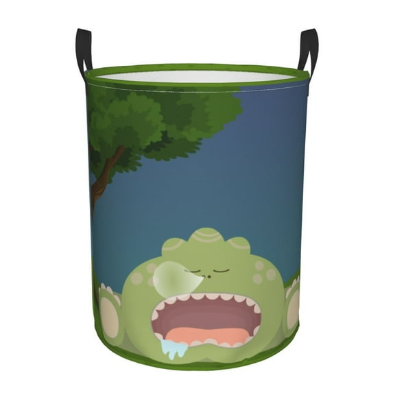 Laundry Basket Organizer Collapsible -Calm Cute Dinosaur Dirty Clothes Hamper for Bathroom Kids Girls Boys Laundry Hamper Medium