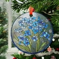 thumbnail image 2 of Blue Star Suncatcher Ornament Suncatcher, Blue Flowers Wall Hanging, Floral Light Catcher Decor, Gift For Girlfriend, Grandma Gift, 2025, Holiday 2025, Festive Home Accent,, 2 of 5