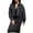Black, variant on Levmjia Womens Cropped Denim Jacket Long Sleeve Casual Frayed Hem Button Up Outerwear for Spring Summer Daily Wear and Weekend Outings