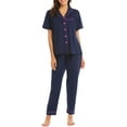 thumbnail image 3 of Ultra Soft Maternity & Nursing Pajamas Long Sleeve Sleepwear Set,Short Sleeve, 3 of 6