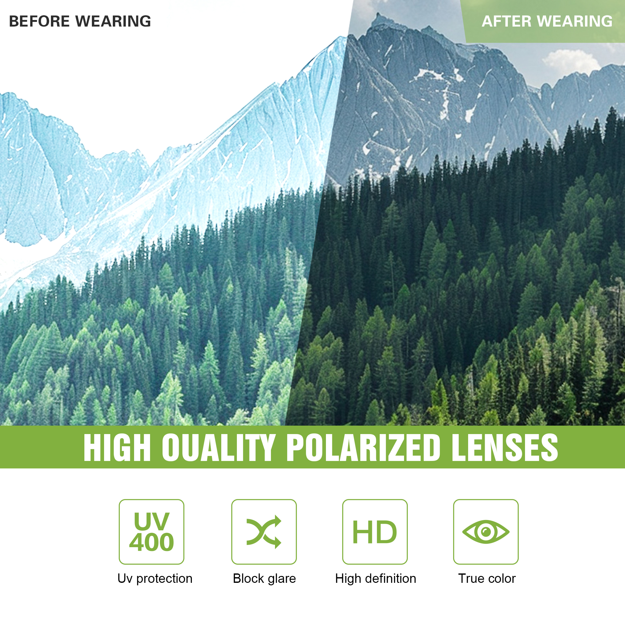 AOMASTE Polarized Sport Sunglasses for Men, 3-Pack photo 3