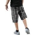 thumbnail image 4 of Ma Croix Men's Checkered Loose Fit Plaid Cargo Shorts, 4 of 7
