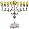 thumbnail image 2 of Majestic Giftware MN-HA200 Hanukkah Menorah, 14-Inch, Silver Plated, 2 of 3
