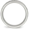 thumbnail image 3 of Chisel Stainless Steel Brushed Polished and Hammered 7.7mm Band - Ring Size 8.5, 3 of 8