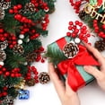 thumbnail image 4 of Ayieyill 115Pcs Christmas Pine Cones, Mixced Snowflake Ornaments and Berry Pine Branch Set, 4 of 7