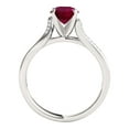 thumbnail image 3 of Aonejewelry 1 Ct. Ttw Halo Interwined Design Created Ruby and Diamond Engagement Ring Crafted In 14k Solid White Gold, 3 of 4