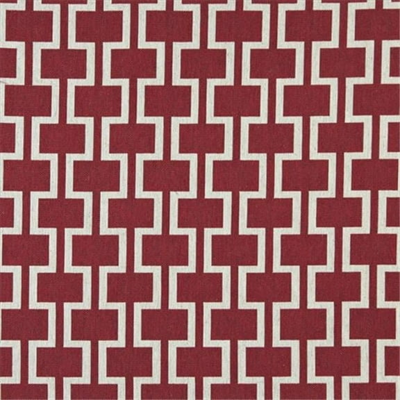 Designer Fabrics K0006A 54 in. Wide Red And Off White- Modern- Geometric Designer Quality Upholstery Fabric