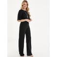 thumbnail image 3 of QUIZ - Women's Black Dolman Sleeve Necklace Jumpsuit, 3 of 4