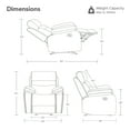 thumbnail image 3 of Spruce & SpringManual Rocker Recliner with Three Positions for Living Room, Black, 3 of 11
