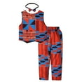 QWZian Toddler Kids Baby Boys African Print Vest Tops Pants Headband