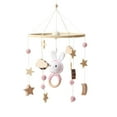 thumbnail image 4 of Móvil para cuna de bebé, sonajeros para recién nacidos, decoración de techo, juguete sensorial para cuna de bebé Conejito rosa, 4 of 9