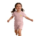 thumbnail image 4 of Toddler Outfits for Boys Soft Relaxed Solid Crew Short Sleeve Two Piece Kids Lightweight Summer Daily Casual Outfit Set, 4 of 7