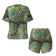 thumbnail image 5 of Naloa Succulents Women's Short-Sleeved Pajama Set, Loungewear, Summer pajamas, Breathable Cozy - Large, 5 of 9