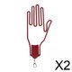 thumbnail image 1 of 2xGuantes De Golf Camilla Secadora Rack Keeper Holder Guantes Marco De Soporte Rojo, 1 of 8