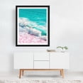 thumbnail image 2 of Waves Crashing in Pink and Blue - Huntington Beach California Photography Black Framed Wall Art Print 30 x 40 inches, 2 of 4