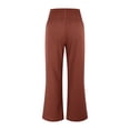 thumbnail image 4 of JJHGVB Long Trousers Summer Outfit Sweat Wear Pull-On Pant Wide Leg Palazzo Wide Leg Pants cream pants palazzo pants Flowy Pants Straight Leg Trousers High Waist Pants with Pockets Red XL, 4 of 9