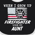 thumbnail image 4 of Inktastic When I Grow Up I Want to Be a Firefighter Like My Aunt Boys or Girls Baby Bib, 4 of 4
