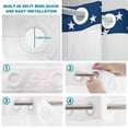 thumbnail image 3 of No Hook Shower Curtain with Built-in Rings - 4th of July Washable Waterproof Fabric Bathroom Curtains for Hotel,Rentals, Stall 48 X 72 Inch , Patriotic Stripes and Stars Memorial Day Independence Day, 3 of 9