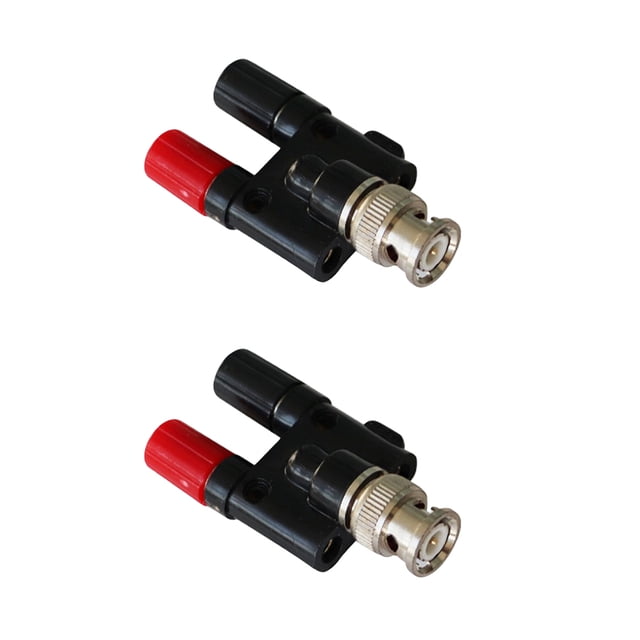 Injueey Conectores Banana Plug Adaptador BNC Convertidores de transmisión chapados en oro Conector convertidor Cobre Conveniente de usar Relojes inteligentes 2 piezas