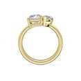thumbnail image 4 of 1.00 Carat Excellent Princess & Pear Cut Natural Diamond Beautiful Bridal Two Stone Ring for Bride Solid 14K Yellow Gold Size 5, 4 of 8