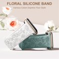 thumbnail image 4 of Comvin Floral Engraved Compatible With Apple Watch Bands 40mm 41mm 38mm 42mm 45mm 44mm 49mm for Women Lady Girls, 4 Pack Cute Fancy Bands Fits For iWatch Ultra Series 11 10 9 8 7 6 5 4 3 SE, 4 of 8