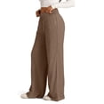 thumbnail image 6 of Nestiefly Womens Wide Leg Sweatpants Drawstring Elastic Waist Baggy Lounge Pants Baggy Sweat Pant Fall Winter Joggers Pant with Pockets Brown 2XL, 6 of 7