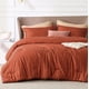 thumbnail image 1 of Juego de edredón Bedsure, cama suave, tamaño king, naranja quemado, 1 of 9