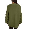 thumbnail image 2 of Yokua Plus size women's cardigan sweater autumn thick knitted sweater, 2 of 7