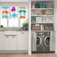thumbnail image 5 of LALILO Kitchen Curtain Valance Sea Shells And Starfish With Rod Pocket Window Curtain 52"x 18" Set of 2, 5 of 5