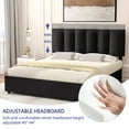 thumbnail image 5 of VECELO Queen Size Storage Bed Frame with 4 Drawers, Upholstered Platform Bed Frame with Adjustable Headboard, Wood Slat Support/Easy Assembly, Black, 5 of 10