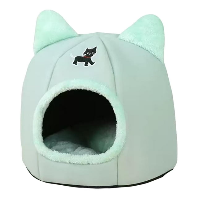 Casa para gatos aislada, cálida y resistente a la intemperie, ideal para el jardín de invierno. verde