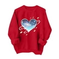 thumbnail image 6 of Valentine's Day Sweatshirt for Women Luminous Neon Heart Graphic Crewneck Long Sleeve Ribbed Cuffs Loose Fit Comfy Pullover Holiday Clothes, 6 of 7