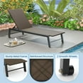 thumbnail image 4 of Aimee Lii PE Wicker Patio Chaise Lounge Chair with Wheels for Poolside Backyard and Deck, Outdoor Patio Furniture for Backyard, Garden, 4 of 8
