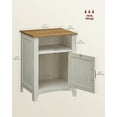 thumbnail image 4 of Farmhouse Nightstand with Barn Door, Bedside Table with Storage, Side End Table, White, 4 of 6